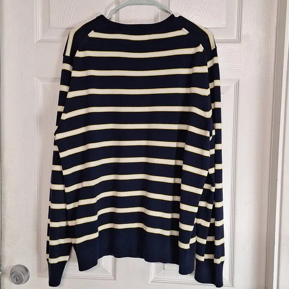 Brooks Brothers Sweater Mens XL Striped Supima Cotton Crewneck Pullover Preppy - Picture 4 of 4